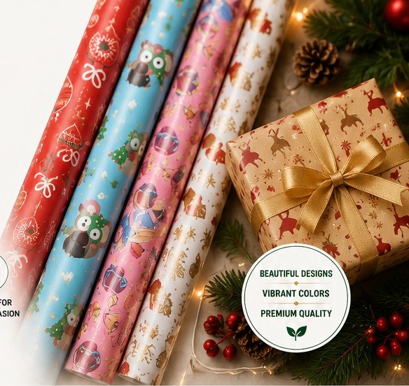Festive Wrapping Paper by GreenLeaf Packaging