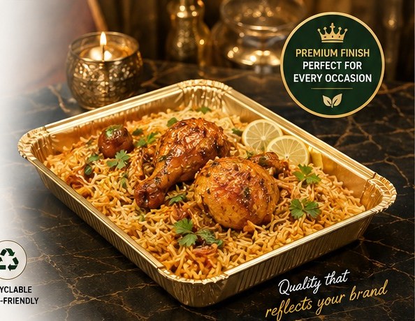 Premium Gold Food Trays by GreenLeaf Packaging