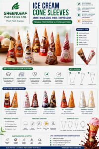 Ice Cream Cone Sleeves catalogue sheet