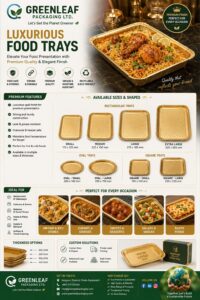 Premium Gold Food Trays catalogue sheet